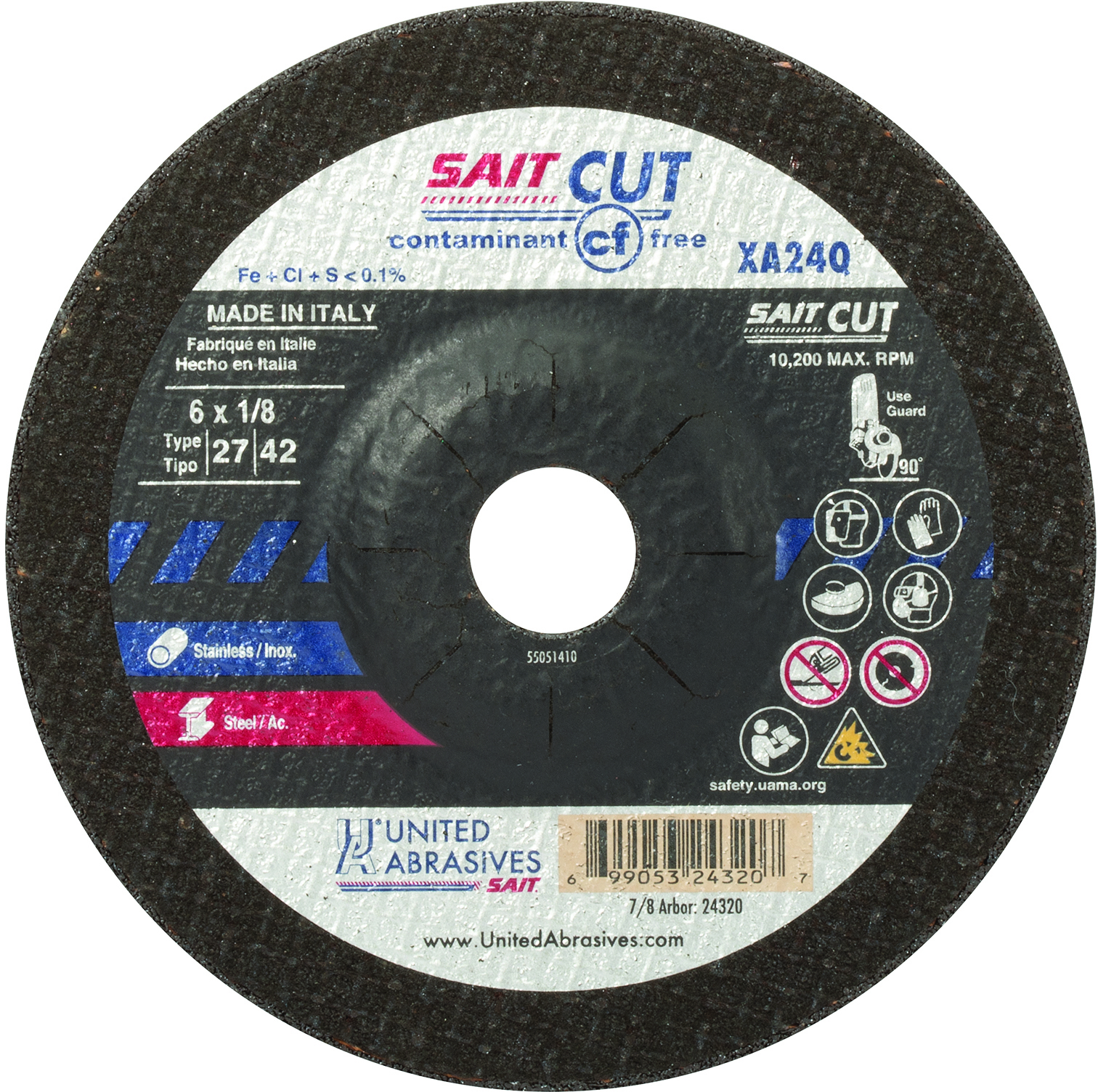 DT 4 1/2 X 1/8 X 7/8 STAINLESS - Cutting Wheels